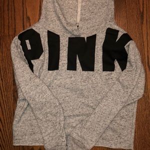 Pink cropped hoodie